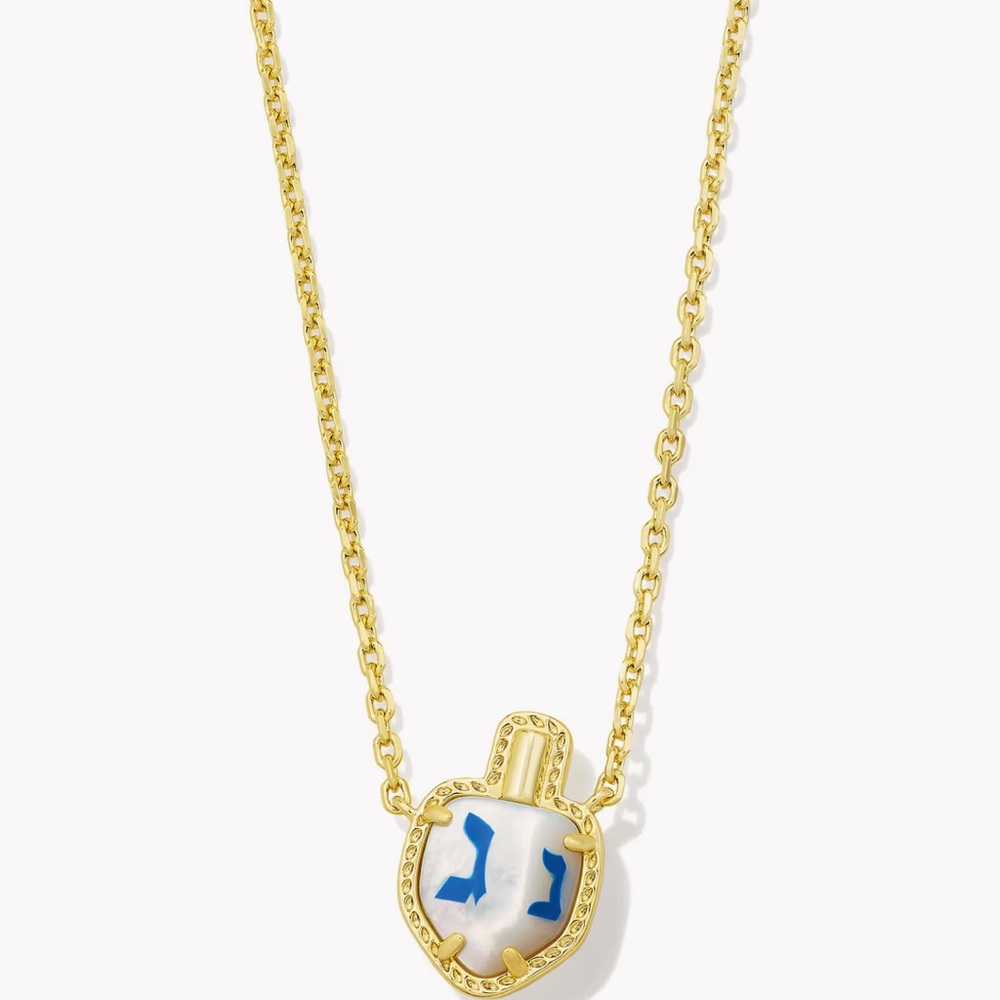 Kendra Scott Dreidel Gold Short Pendant Necklace